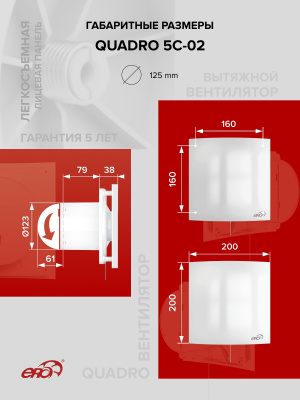 Анемостат АПВП1 D110 регулируемый D166 пластик ERA