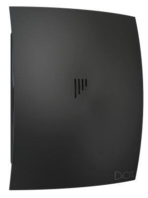 Вентилятор накладной BREEZE D125 обр.клапан Matt black DICITI
