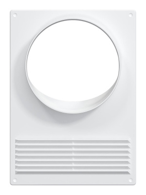 Площадка торцевая ПТПР фланец D130 решетка 180х250 пластик ERA