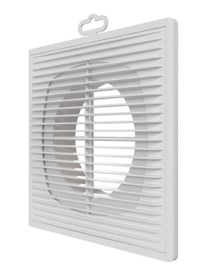 Решетка вентиляционная ПФ фланец D125 разъемная 209х209 пластик ERA