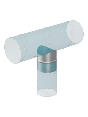 Врезка круглая IAG D315 в воздуховод D250 оцинк.сталь ERA PRO